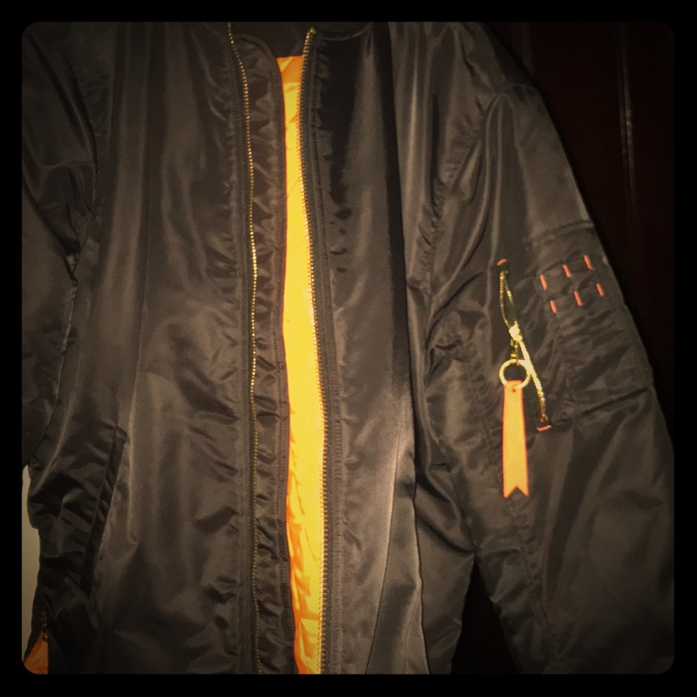 Flight Jacket orange lining ..Size XL